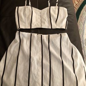 White Two Piece Dress
